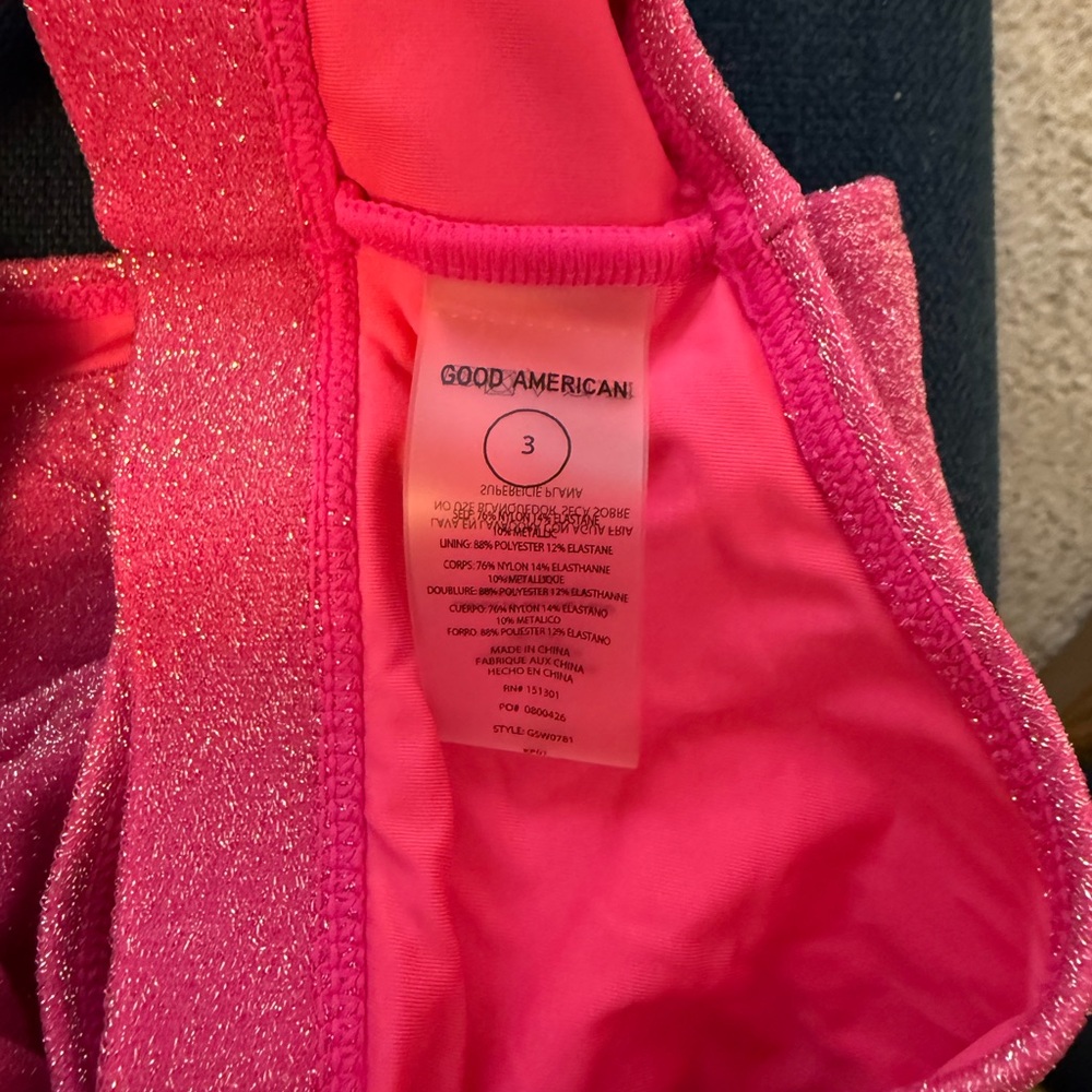 Good American Glittery Pink Bikini Bottom - Picture 4 of 4